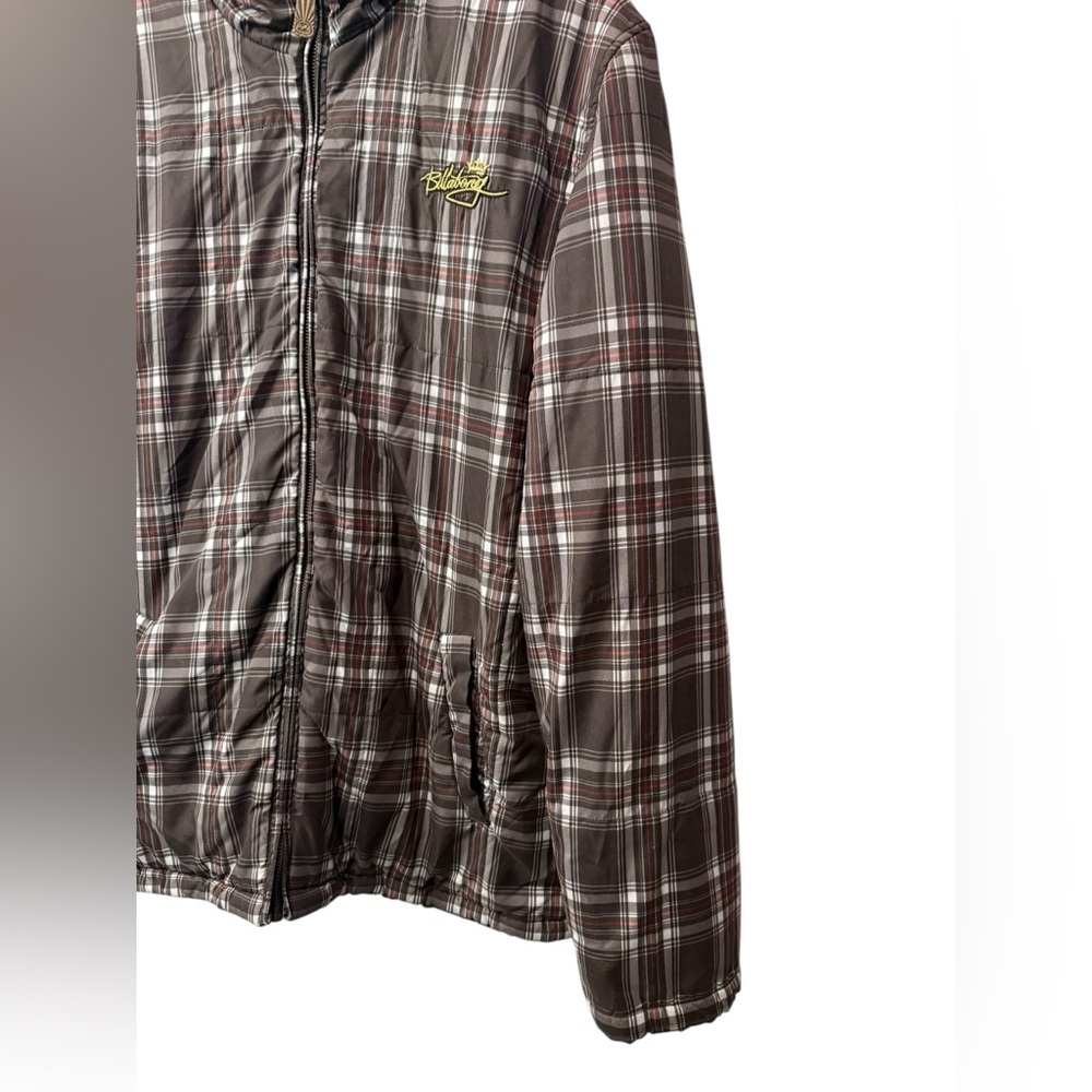Men’s Billabong winter plaid puffer jacket with hood EUC Size Medium - Picture 8 of 13